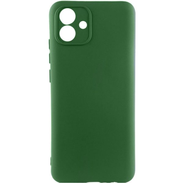 Чохол для Samsung Galaxy A04 сіліконовий GETMAN Liquid Silk Full Camera зелений