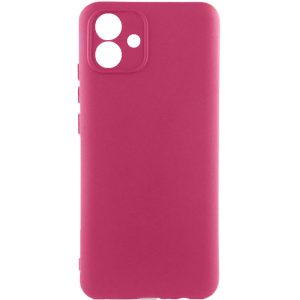 Чохол для Samsung Galaxy A04e сіліконовий GETMAN Liquid Silk Full Camera бордовий