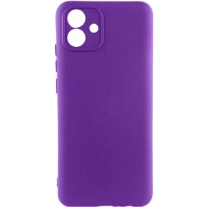 Чохол для Samsung Galaxy A04e сіліконовий GETMAN Liquid Silk Full Camera фіолетовий