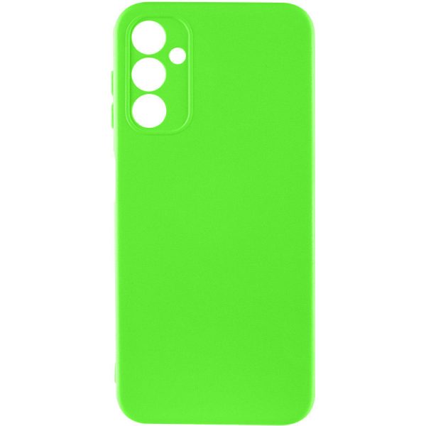Чохол для Samsung Galaxy A34 5G сіліконовий GETMAN Liquid Silk Full Camera салатовий