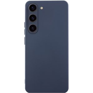 Чохол для Samsung Galaxy S23 сіліконовий GETMAN Liquid Silk Full Camera синій