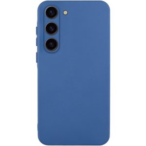 Чохол для Samsung Galaxy S23 сіліконовий GETMAN Liquid Silk Full Camera синій