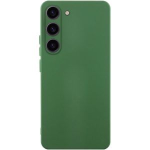 Чохол для Samsung Galaxy S23 сіліконовий GETMAN Liquid Silk Full Camera зелений