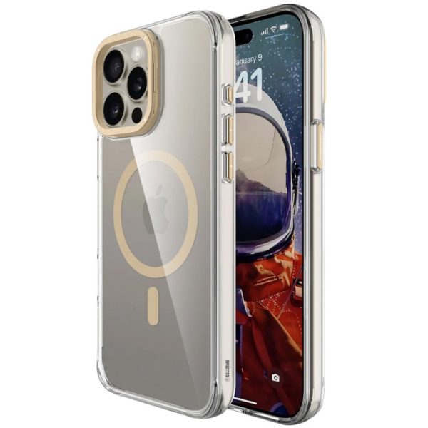 Чохол для iPhone 15 Pro з MagSafe сіліконовий Space Case Apex золотий