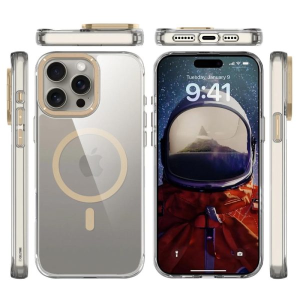 Чохол для iPhone 15 Pro з MagSafe сіліконовий Space Case Apex золотий - Зображення 3