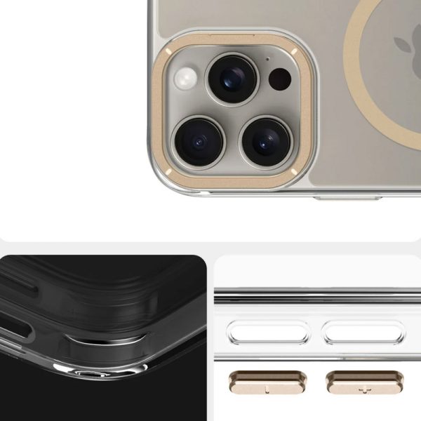 Чохол для iPhone 15 Pro з MagSafe сіліконовий Space Case Apex золотий - Зображення 6
