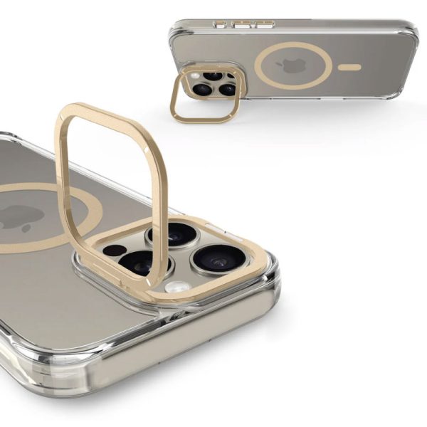 Чохол для iPhone 15 Pro з MagSafe сіліконовий Space Case Apex золотий - Зображення 7
