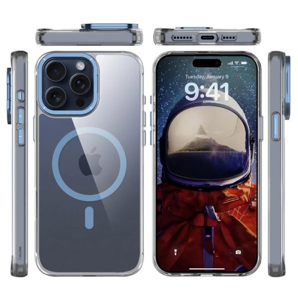 Чохол для iPhone 15 Pro з MagSafe сіліконовий Space Case Apex блакитний - Зображення 2