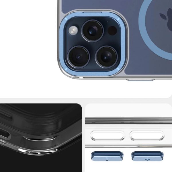 Чохол для iPhone 15 Pro з MagSafe сіліконовий Space Case Apex блакитний - Зображення 5