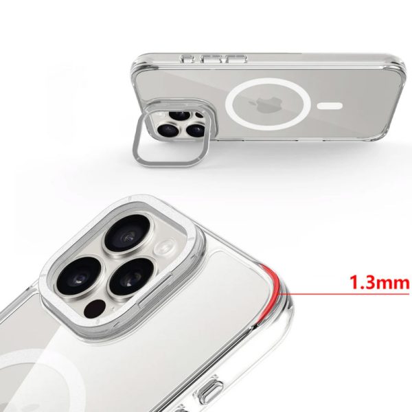 Чохол для iPhone 15 Pro з MagSafe сіліконовий Space Case Apex срібний, прозорий - Зображення 3