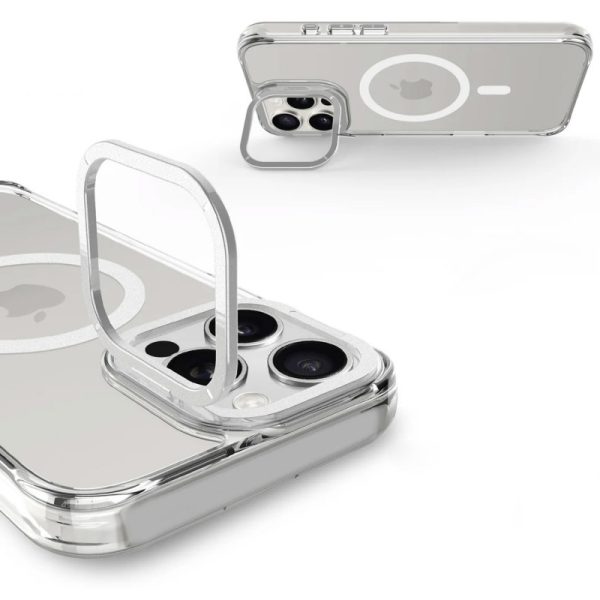 Чохол для iPhone 15 Pro з MagSafe сіліконовий Space Case Apex срібний, прозорий - Зображення 5