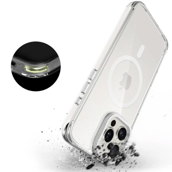 Чохол для iPhone 15 Pro з MagSafe сіліконовий Space Case Apex срібний, прозорий - Зображення 6