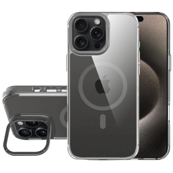 Чохол для iPhone 16 Pro з MagSafe сіліконовий Space Case Apex сірий, прозорий