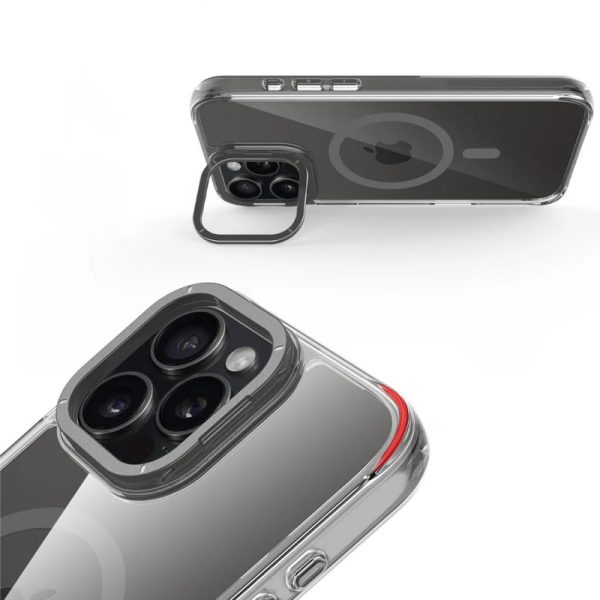 Чохол для iPhone 16 Pro з MagSafe сіліконовий Space Case Apex сірий, прозорий - Зображення 3