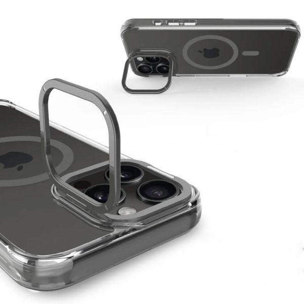 Чохол для iPhone 16 Pro з MagSafe сіліконовий Space Case Apex сірий, прозорий - Зображення 5
