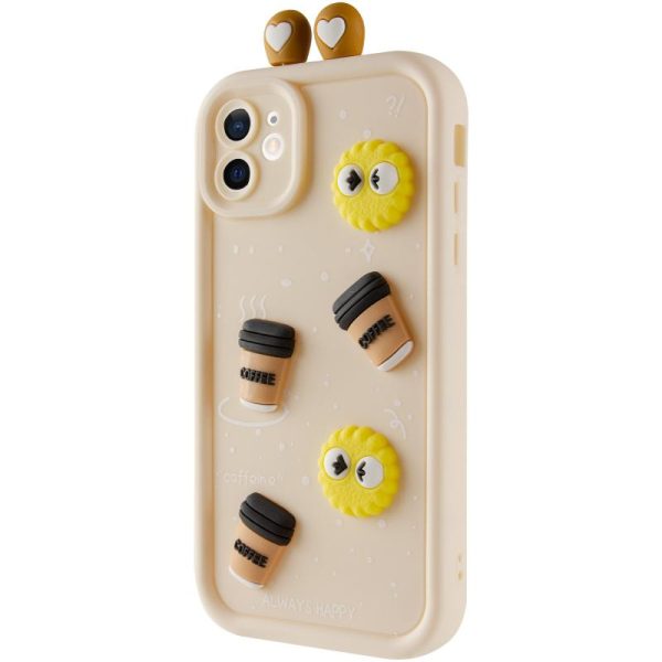 Чохол для iPhone 11 з Ears сіліконовий Toys Case бежевий