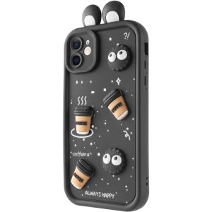 Чохол для iPhone 12 з Ears сіліконовий Toys Case чорний