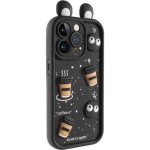 Чохол для iPhone 12 Pro з Ears сіліконовий Toys Case чорний