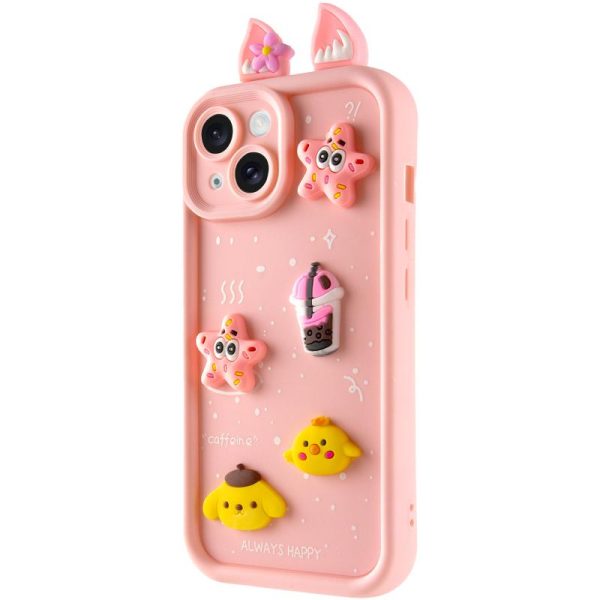Чохол для iPhone 13 з Ears сіліконовий Toys Case рожевий