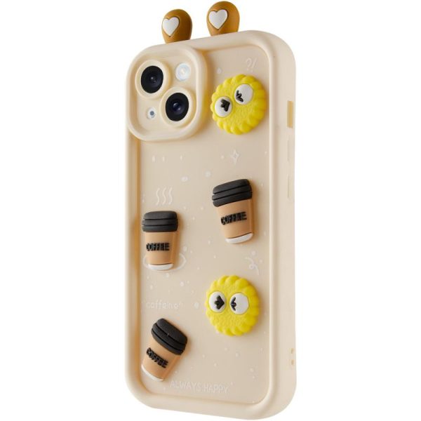 Чохол для iPhone 13 з Ears сіліконовий Toys Case бежевий
