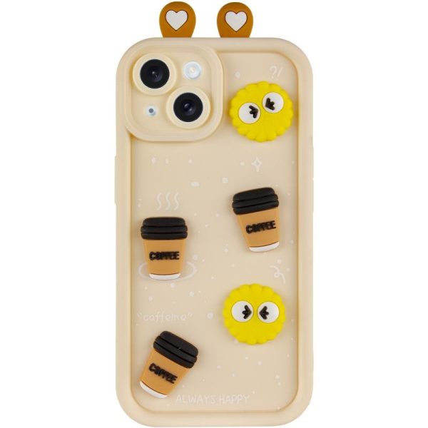 Чохол для iPhone 13 з Ears сіліконовий Toys Case бежевий - Зображення 2