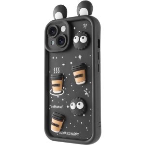 Чохол для iPhone 14 з Ears сіліконовий Toys Case чорний