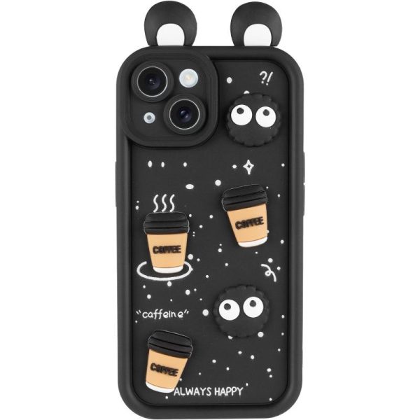 Чохол для iPhone 15 з Ears сіліконовий Toys Case чорний - Зображення 2