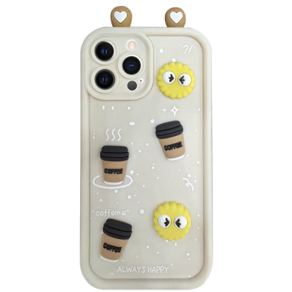 Чохол для iPhone 15 Pro з Ears сіліконовий Toys Case бежевий
