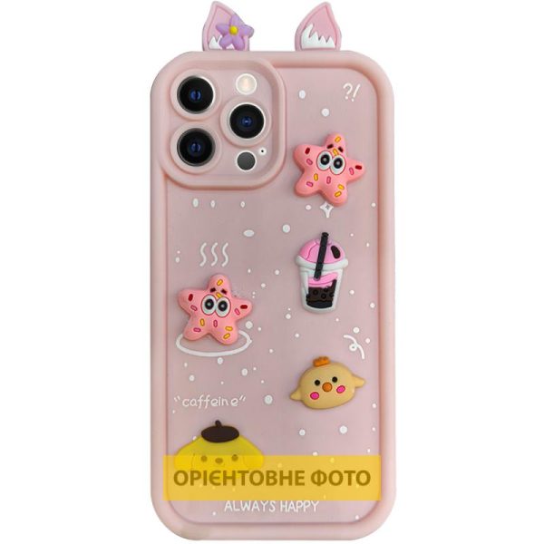 Чохол для iPhone 16 з Ears сіліконовий Toys Case рожевий