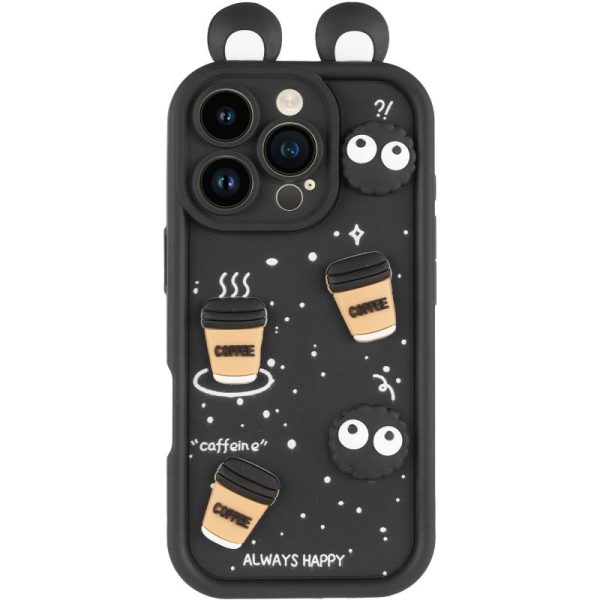 Чохол для iPhone 16 Pro з Ears сіліконовий Toys Case чорний - Зображення 2
