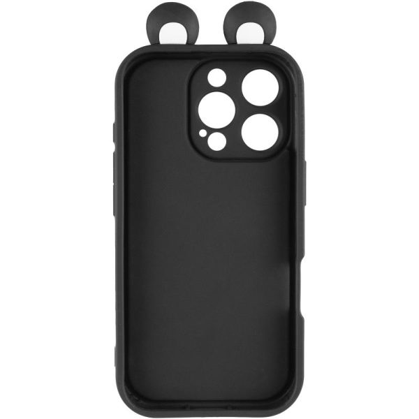 Чохол для iPhone 16 Pro з Ears сіліконовий Toys Case чорний - Зображення 3