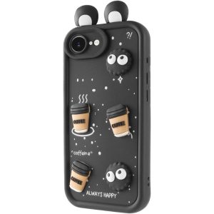 Чохол для iPhone 16e з Ears сіліконовий Toys Case чорний