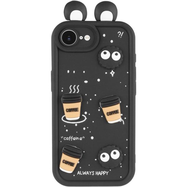 Чохол для iPhone 16e з Ears сіліконовий Toys Case чорний - Зображення 2