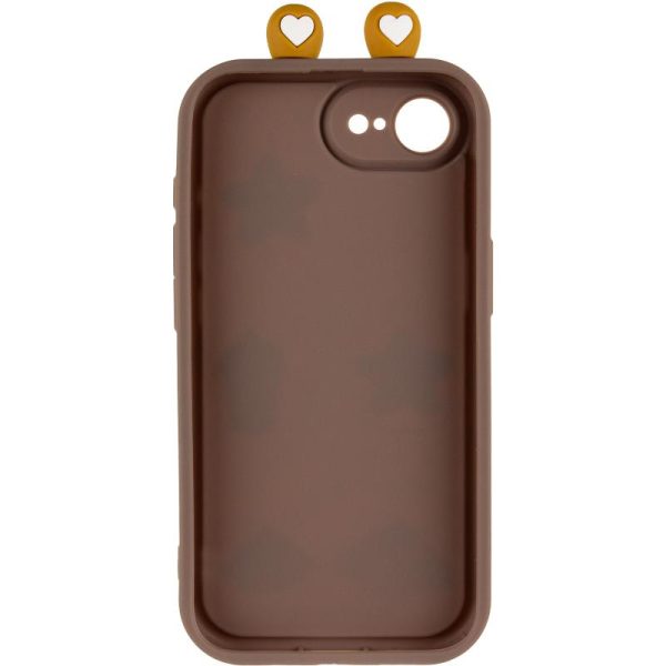 Чохол для iPhone 16e з Ears сіліконовий Toys Case коричневий - Зображення 3