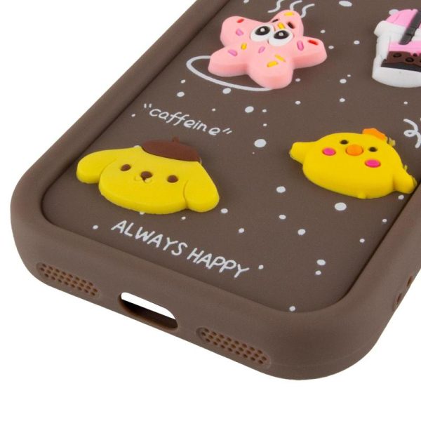 Чохол для iPhone 16e з Ears сіліконовий Toys Case коричневий - Зображення 5