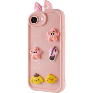 Чохол для iPhone 16e з Ears сіліконовий Toys Case рожевий