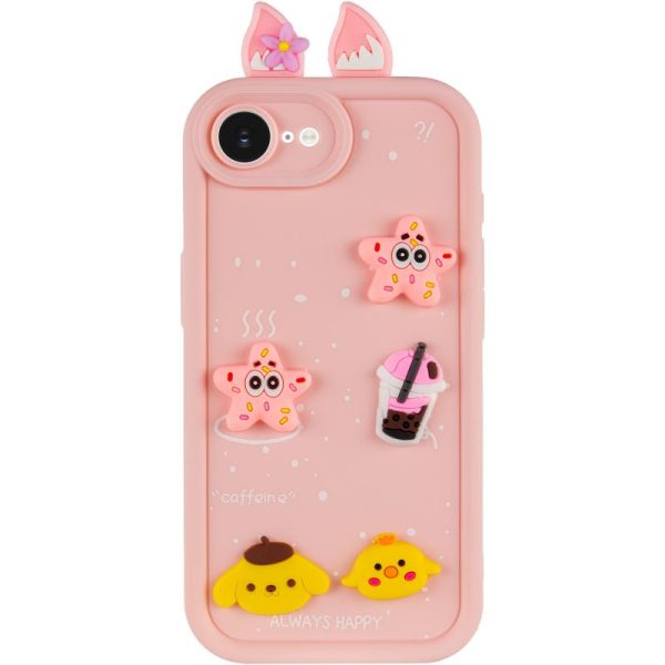 Чохол для iPhone 16e з Ears сіліконовий Toys Case рожевий - Зображення 2