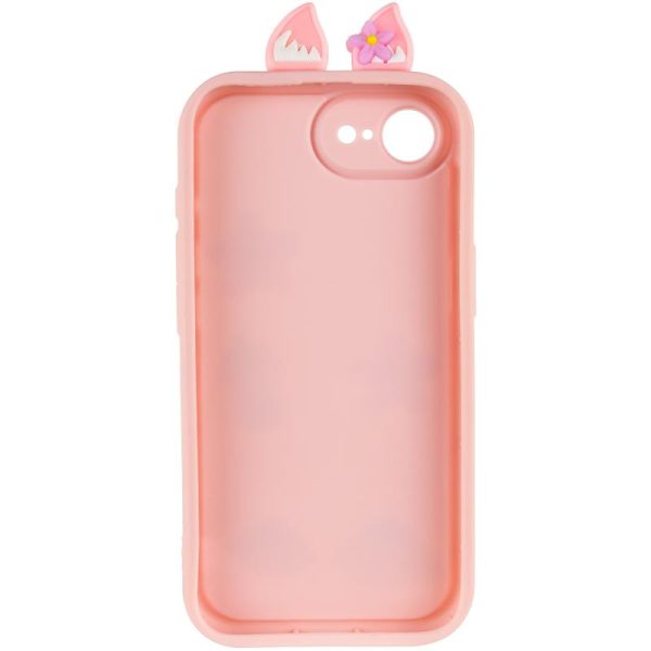 Чохол для iPhone 16e з Ears сіліконовий Toys Case рожевий - Зображення 3