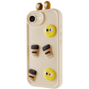 Чохол для iPhone 16e з Ears сіліконовий Toys Case бежевий