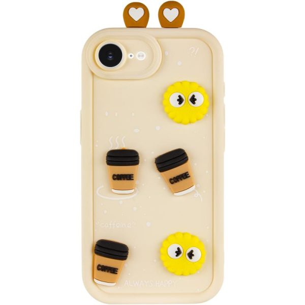Чохол для iPhone 16e з Ears сіліконовий Toys Case бежевий - Зображення 2
