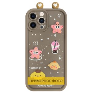 Чохол для Samsung Galaxy A36 5G з Ears сіліконовий Toys Case коричневий
