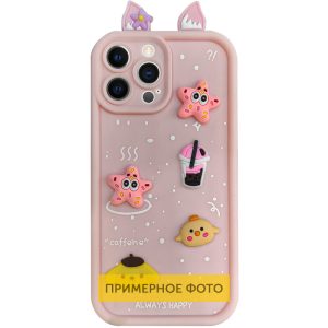 Чохол для Samsung Galaxy A36 5G з Ears сіліконовий Toys Case рожевий