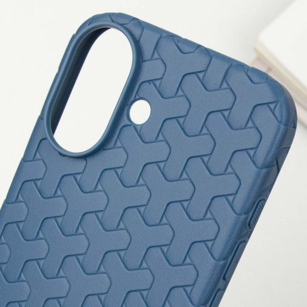 Чохол для iPhone 16 сіліконовий Weaving блакитний - Зображення 5