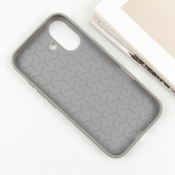 Чохол для iPhone 16 сіліконовий Weaving сірий - Зображення 3