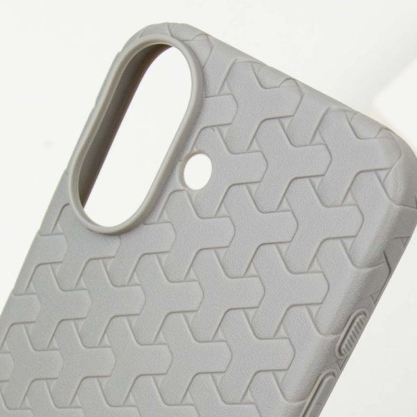 Чохол для iPhone 16 сіліконовий Weaving сірий - Зображення 5