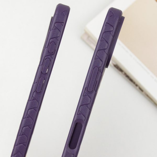 Чохол для iPhone 16 сіліконовий Weaving фіолетовий - Зображення 4