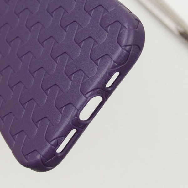 Чохол для iPhone 16 сіліконовий Weaving фіолетовий - Зображення 6