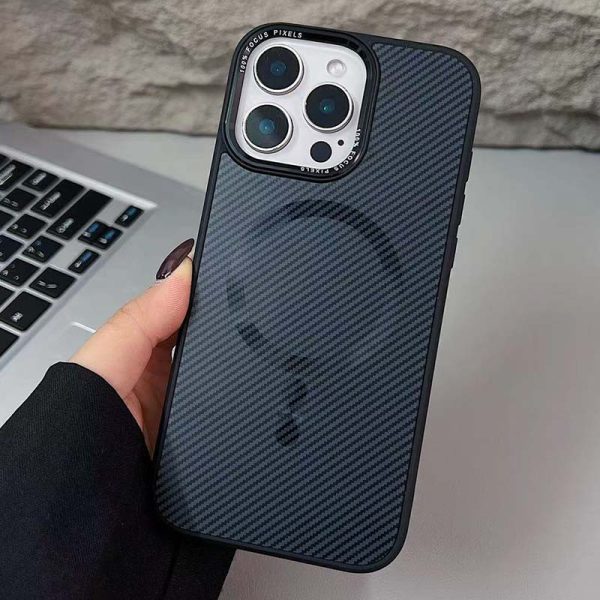 Чохол для iPhone 14 Pro з MagSafe сіліконовий Carbon Mirage чорний - Зображення 2