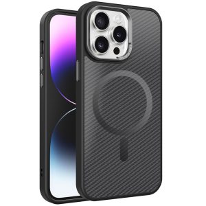Чохол для iPhone 15 Pro з MagSafe сіліконовий Carbon Mirage чорний