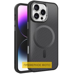 Чохол для iPhone 16 з MagSafe сіліконовий Carbon Mirage чорний
